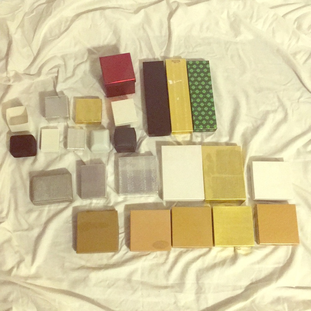 Empty jewelry boxes